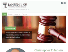 Tablet Screenshot of chrisjansenlaw.com